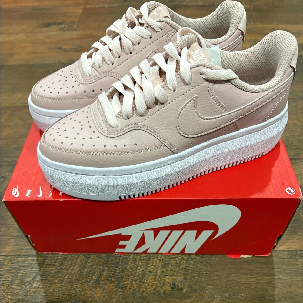 Nike Women’s Sneakers Pink White Platform Air-Style